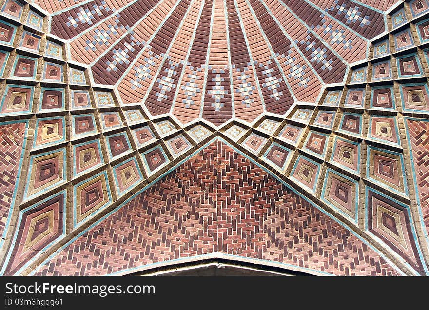 Reconstructed old building dome ceiling