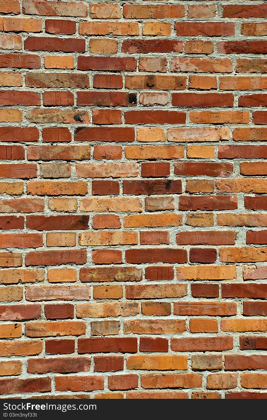 Brick wall in the historic medieval city of Sandomierz Cathedral in central Poland