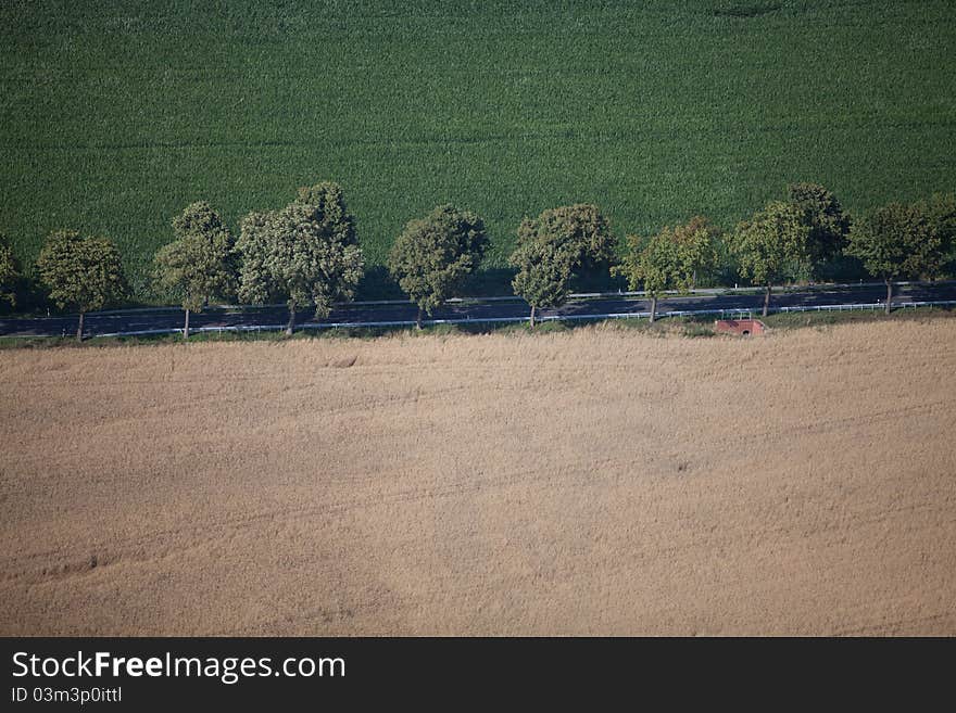 Aerial view highway