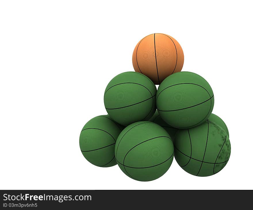 3d Basket Balls