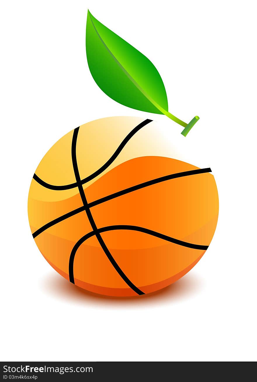 Basketball ball - an orange