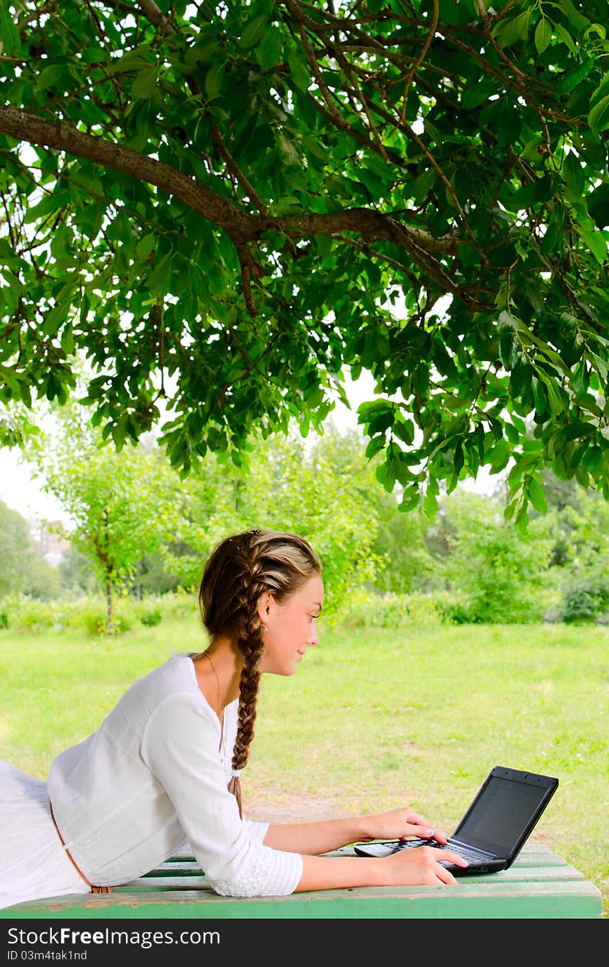 Young Beauty With Notebook