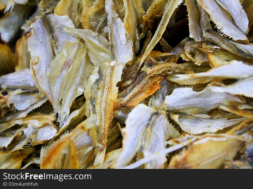 Dried fish at the market