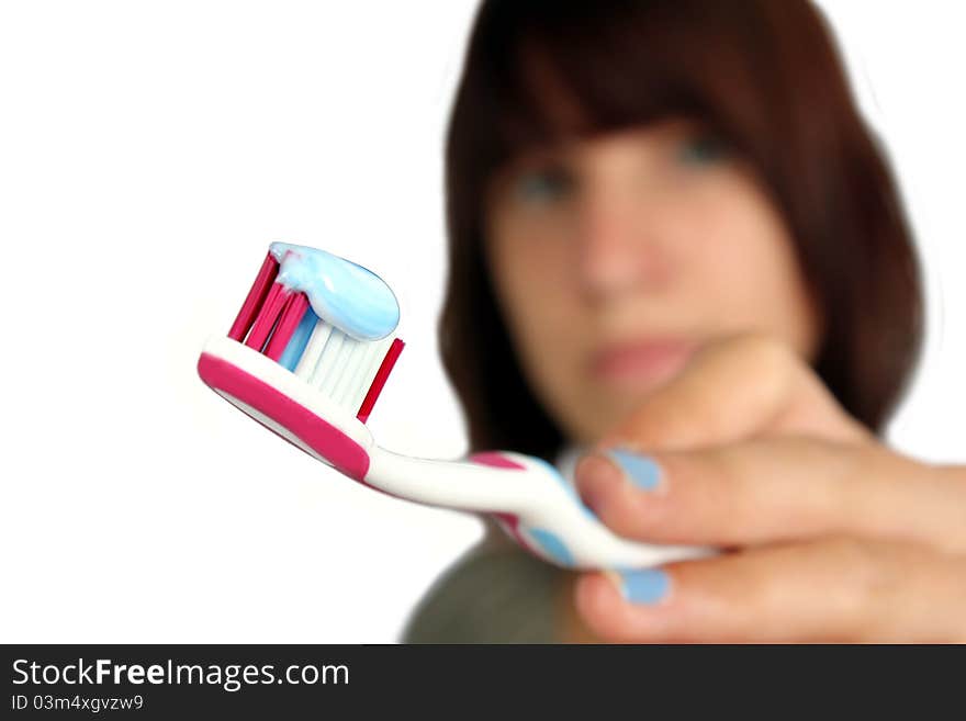 Girl With Tooth Brush