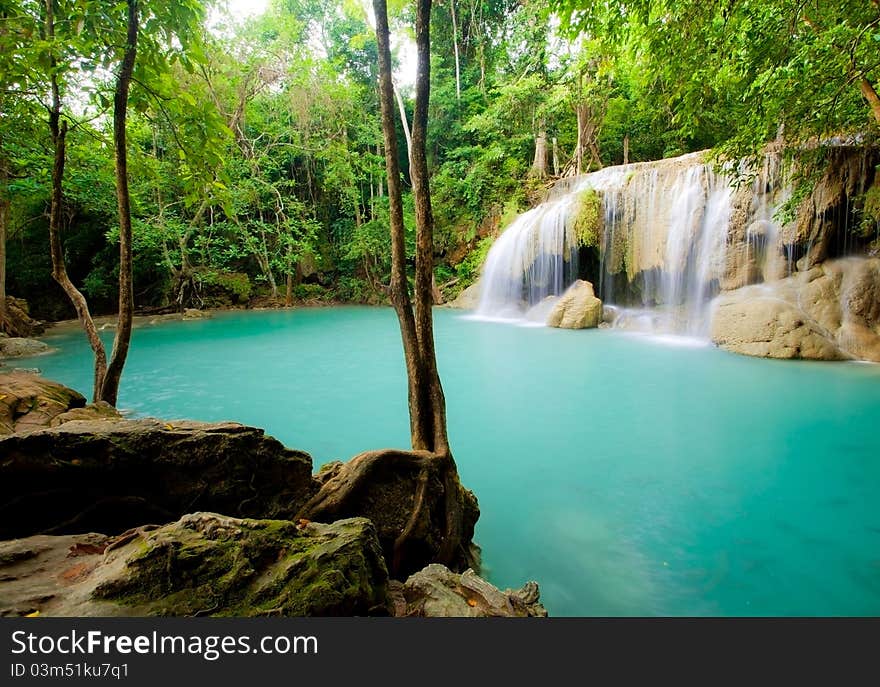 Deep forest Waterfall in Thailand