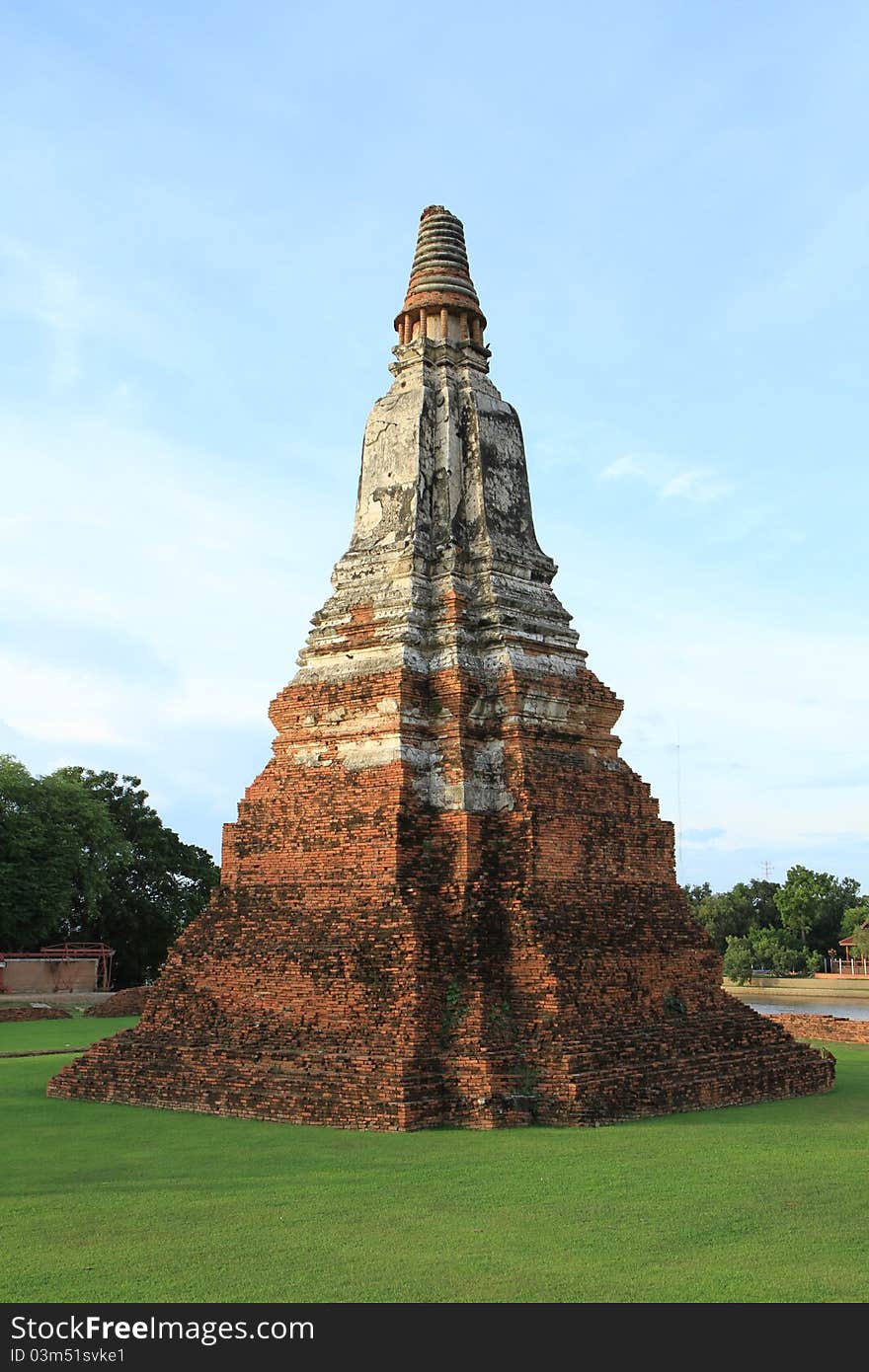 Ruined pagoda in Ayuthaya, Thailand.