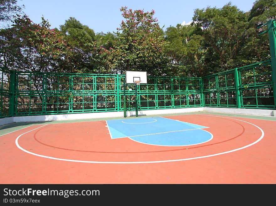 Basketball Court In Abstract View