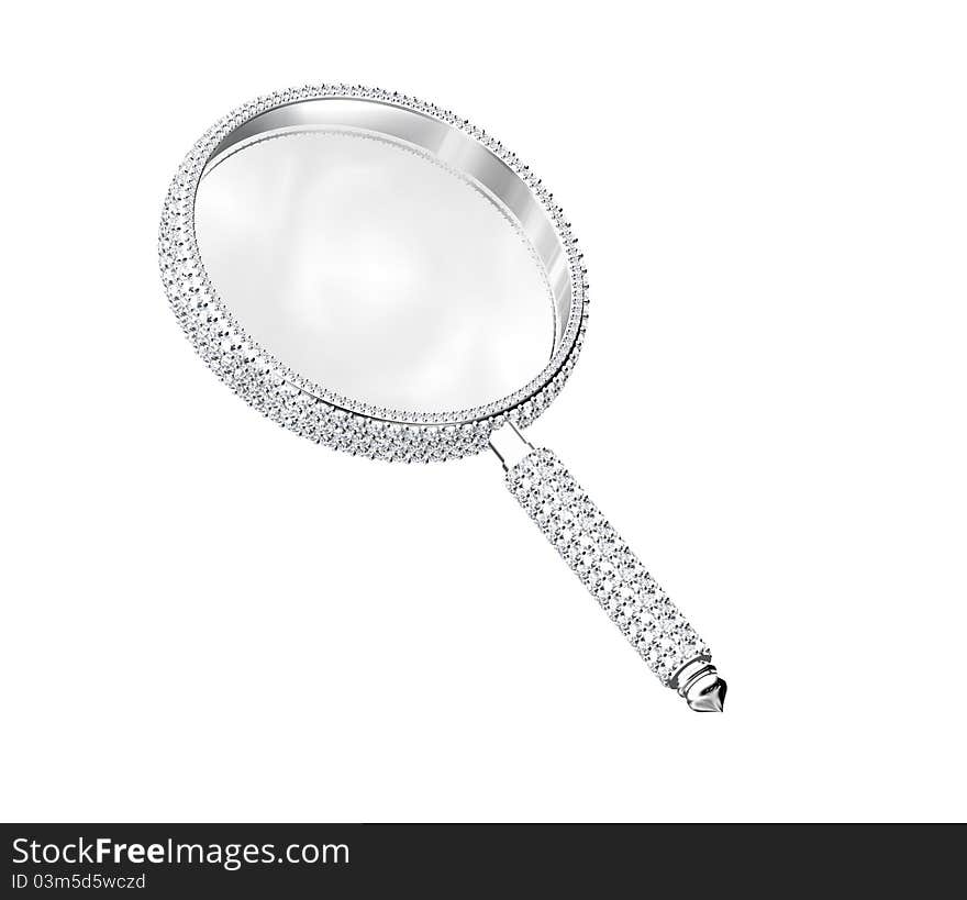 Magnifying Glass isolated on white background