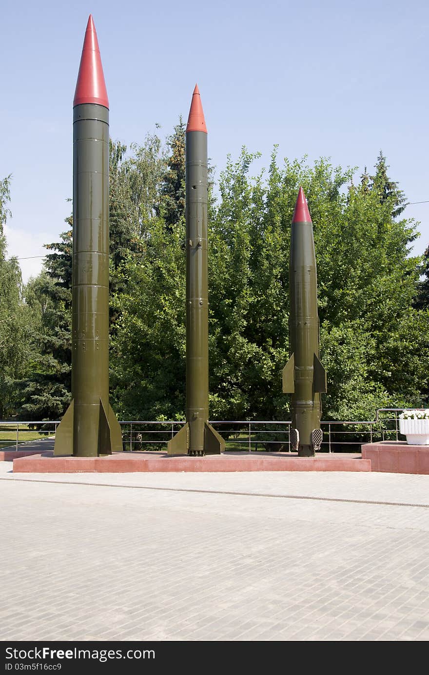 Russian military rockets at military museum