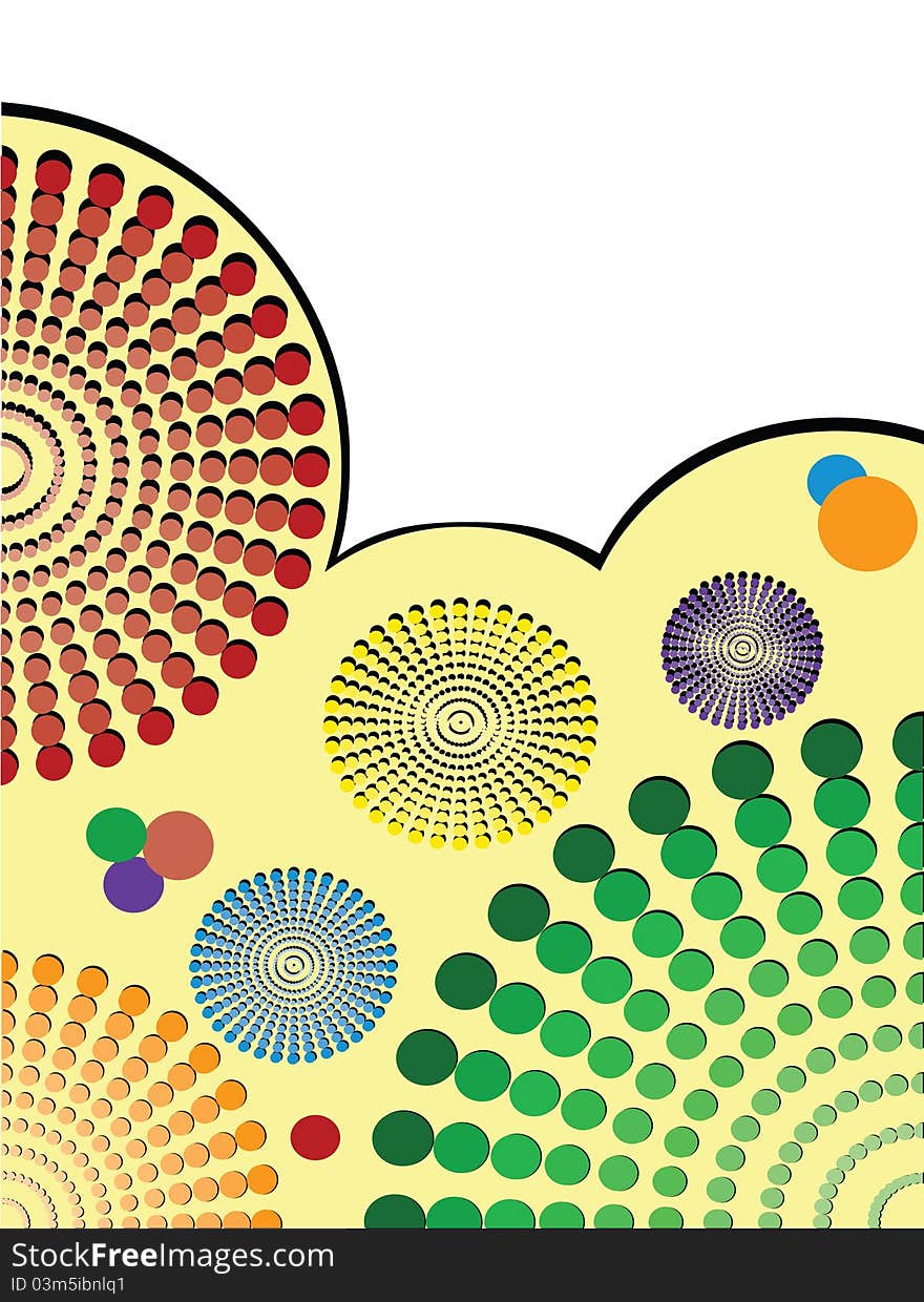 Abstract funky background with circles. Abstract funky background with circles