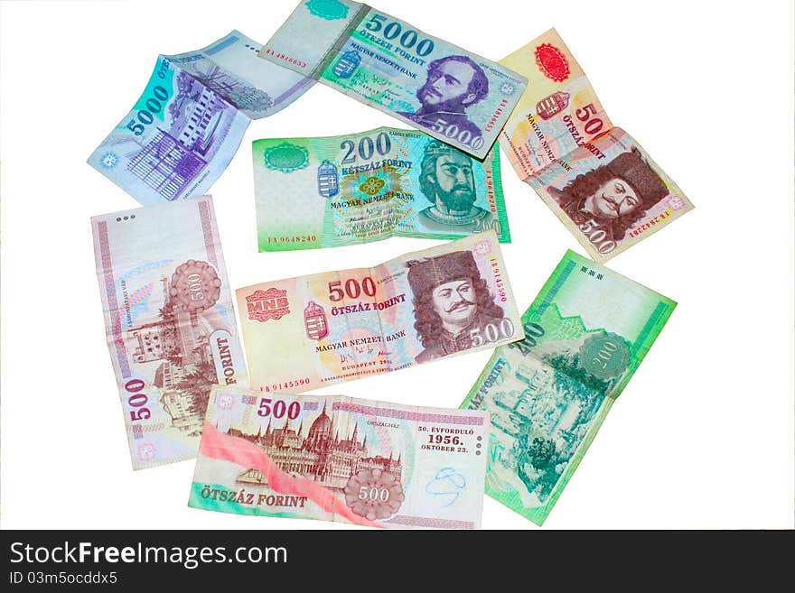 Hungarian forints isolated