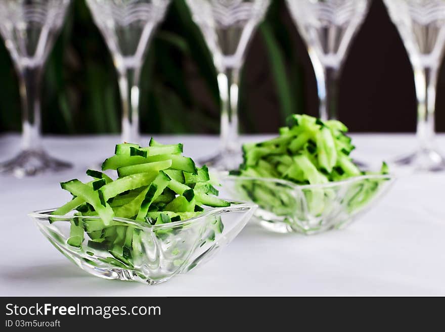 Fresh cucumber salad