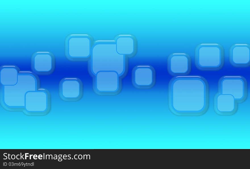 Rounded blue squares abstrack background with gradient background. Rounded blue squares abstrack background with gradient background