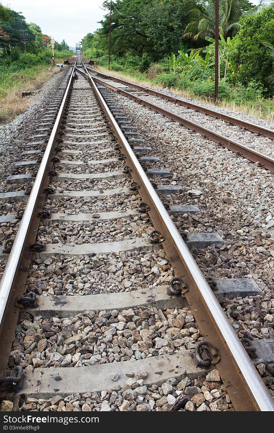 Railway towards the south of Thailand. Railway towards the south of Thailand.