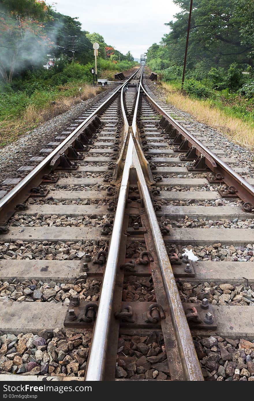 Railway towards the south of Thailand. Railway towards the south of Thailand.