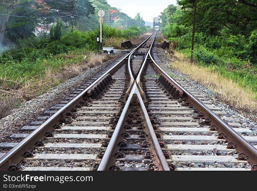 Railway towards the south of Thailand. Railway towards the south of Thailand.