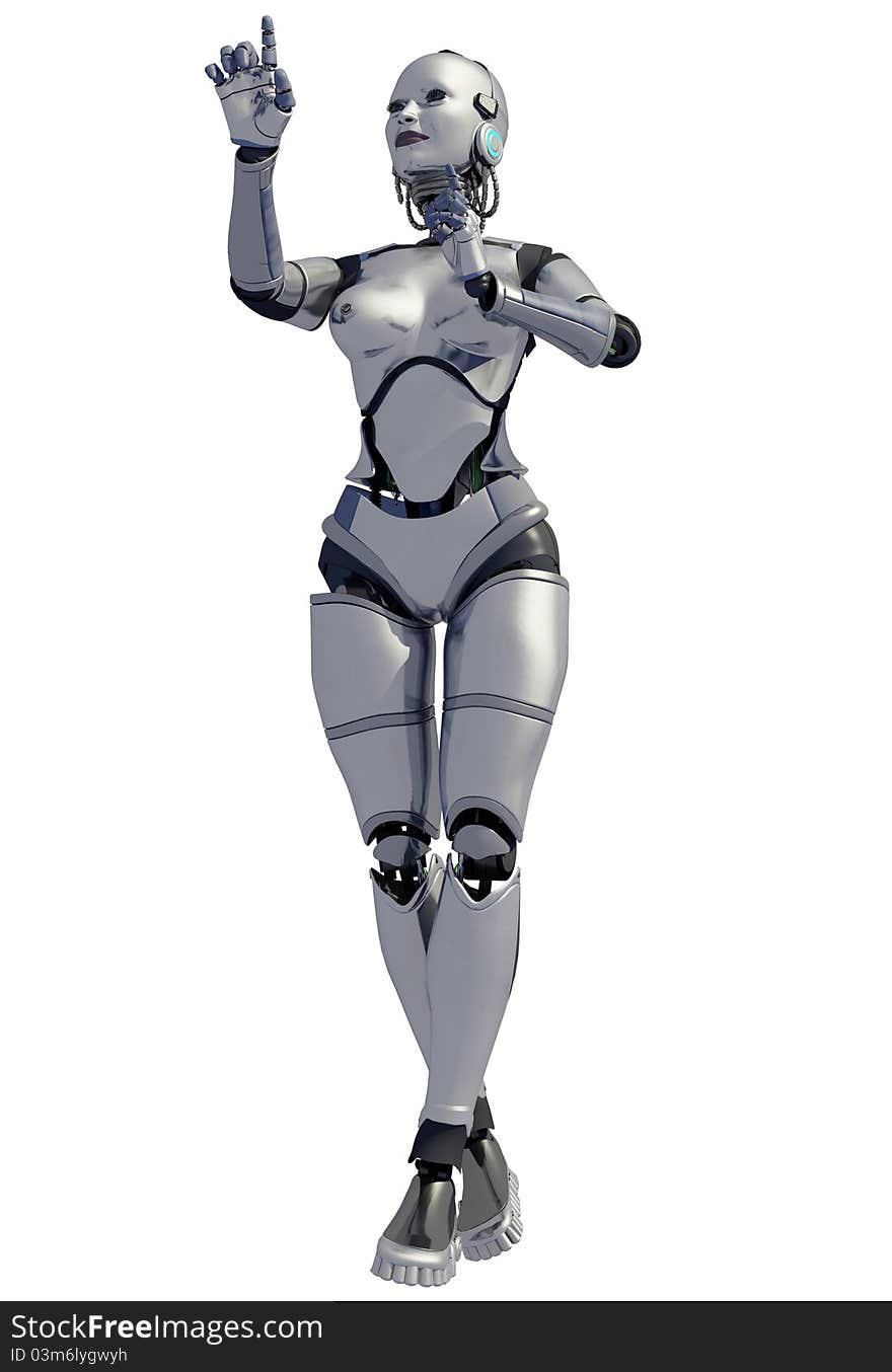 Robot on a white background. Robot on a white background