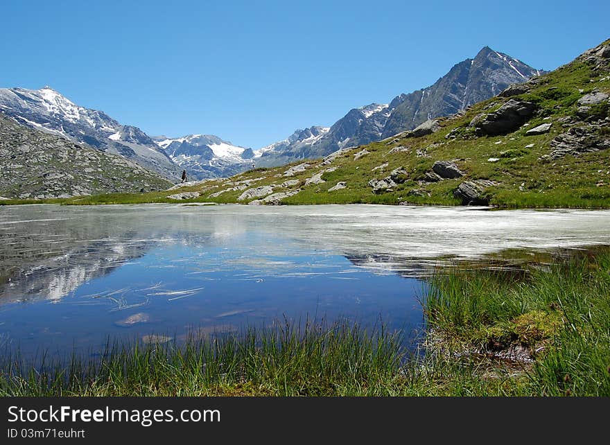 Hiking in Alps. Bramans area. Between France and Italie. Hiking in Alps. Bramans area. Between France and Italie.