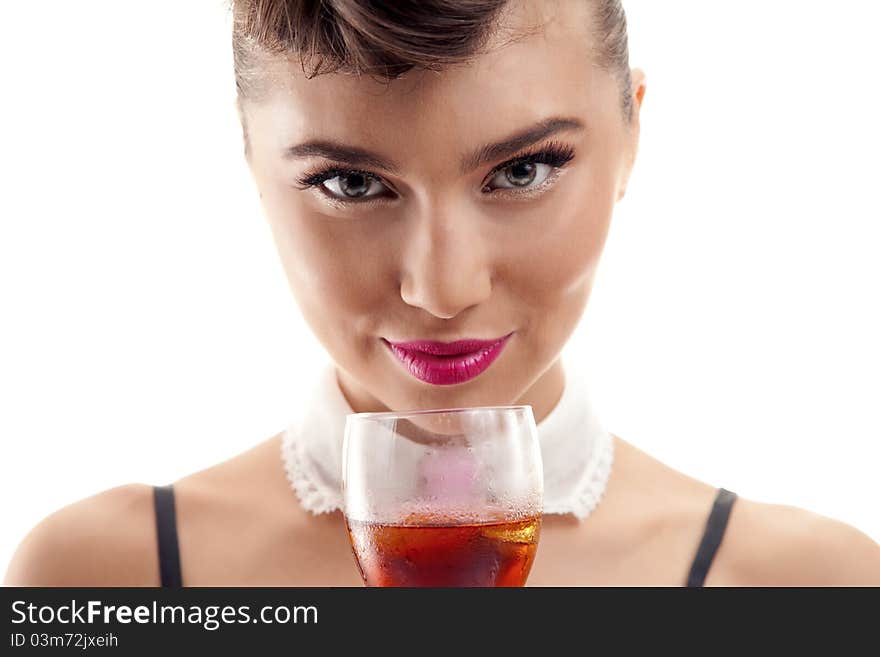 Beautiful Girl With Drink