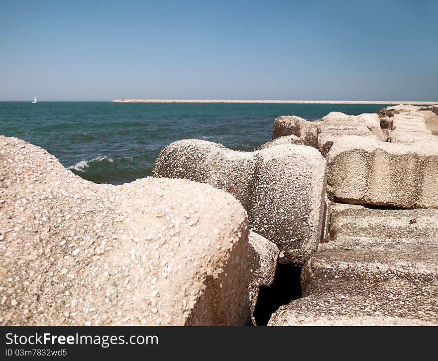 Stone embankment