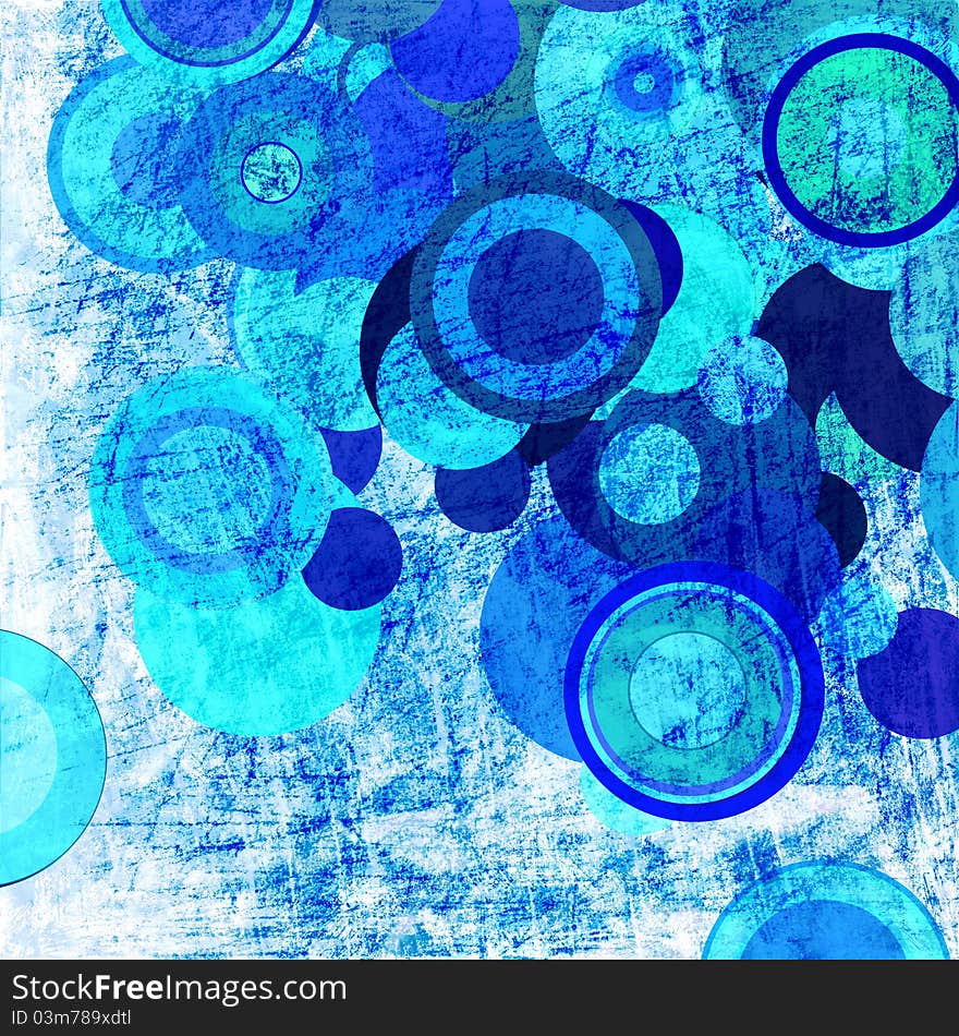 Abstract Grunge Background With Circles