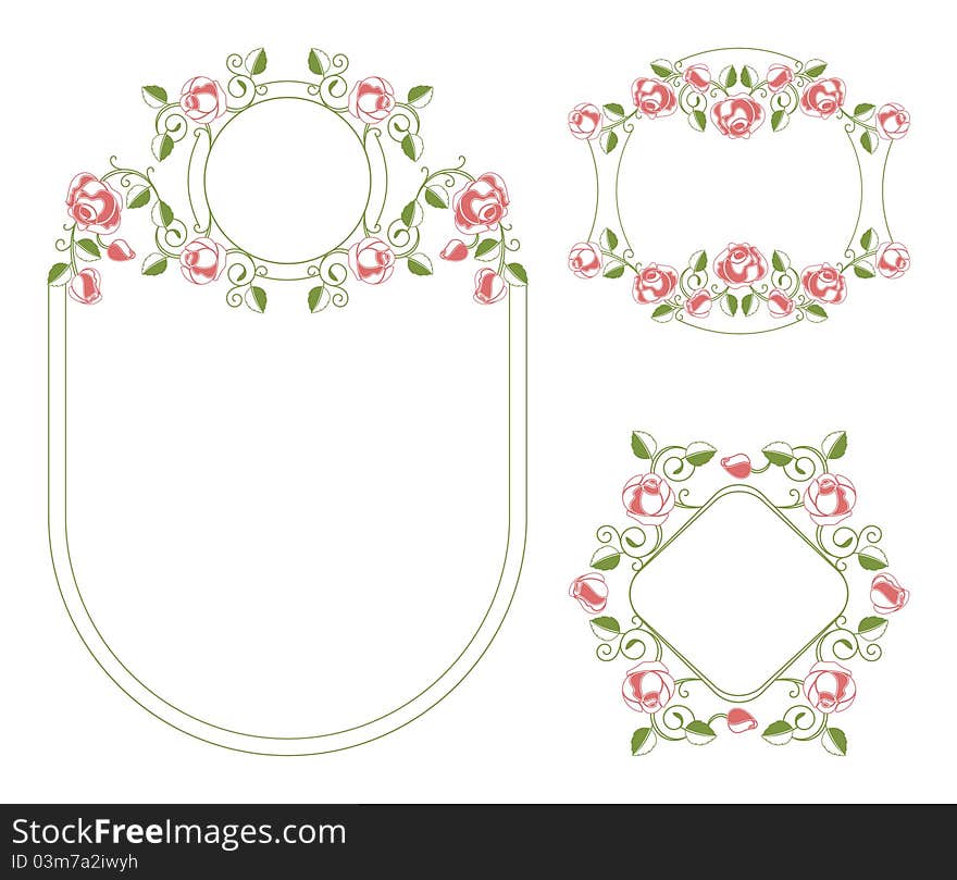 Floral Ornaments Vignette And Frames