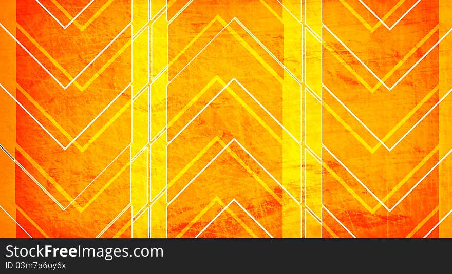 Modern orange arrows grunge background