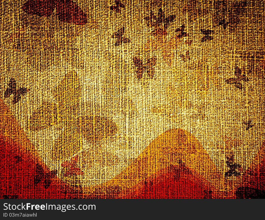 Abstract background canvas with butterflies. Abstract background canvas with butterflies