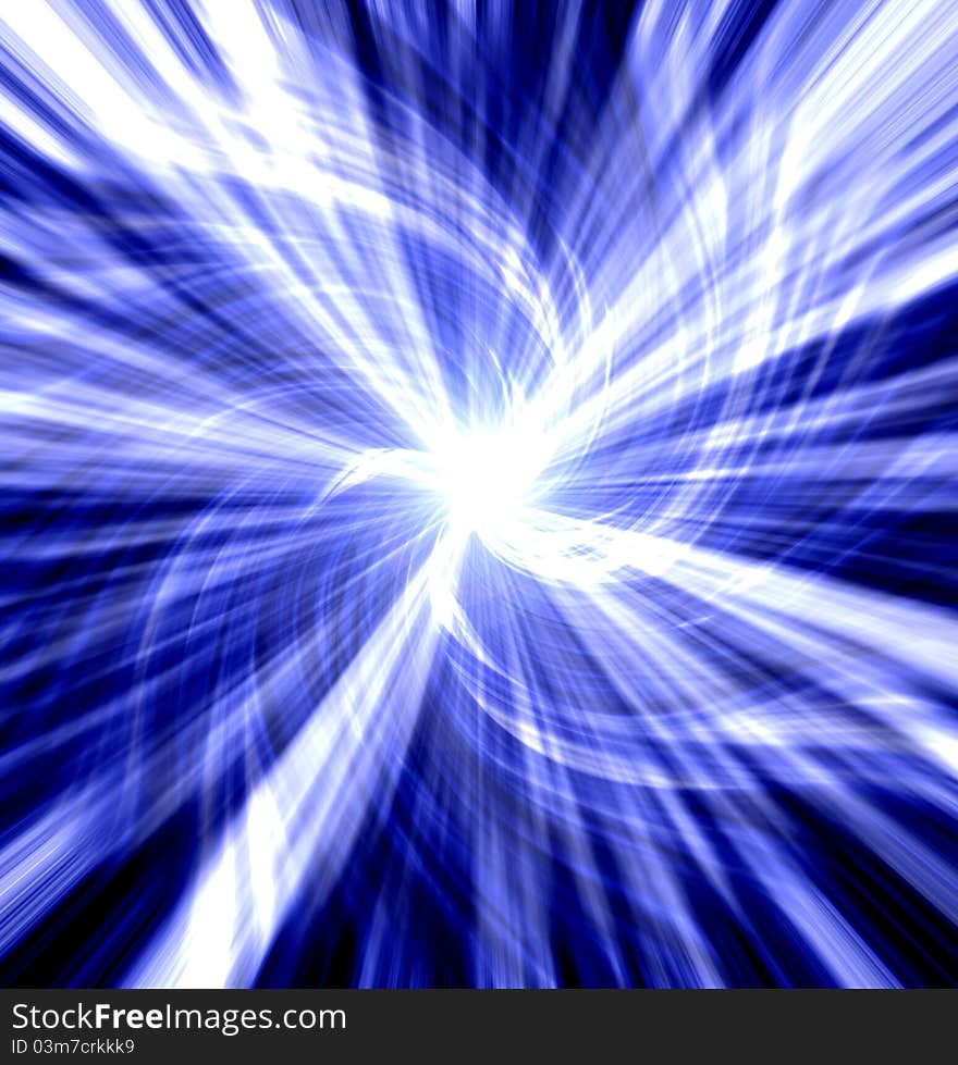 Blue abstract twisted blast background. Blue abstract twisted blast background