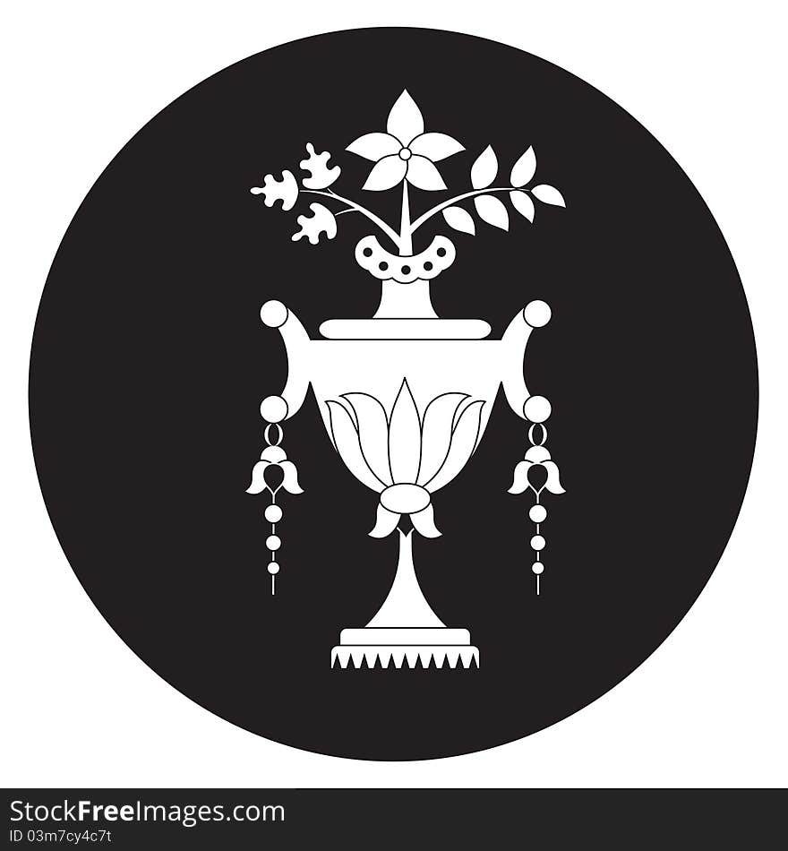 Vector illustration of the vase