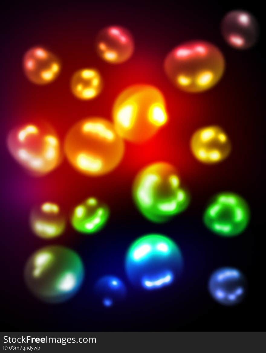 Blurred colored bubbles