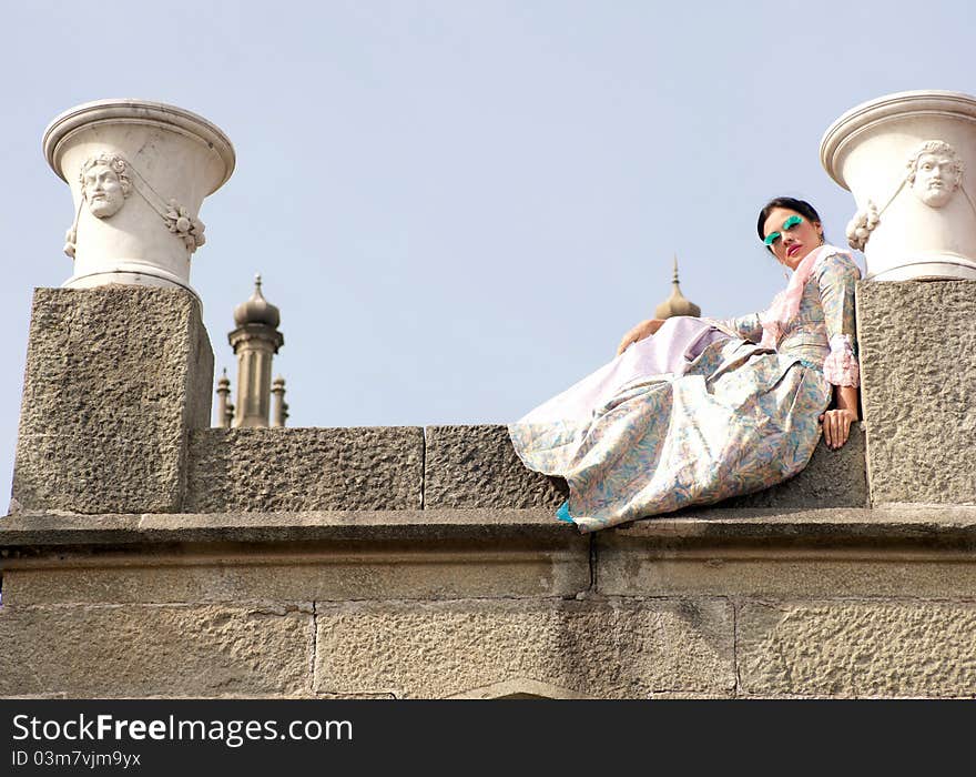 Woman in a magnificent dress