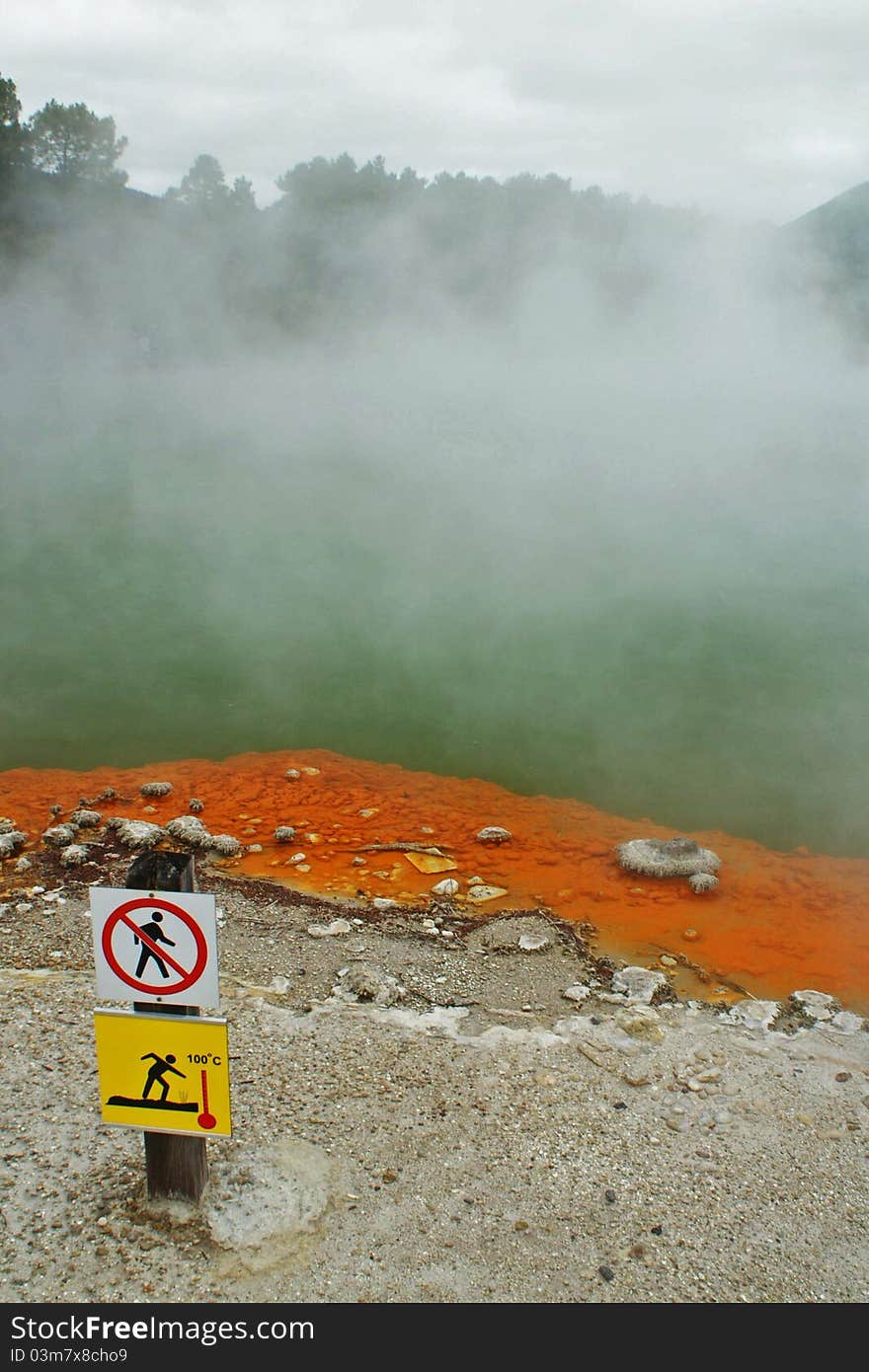 Volcanic pool in new zealand