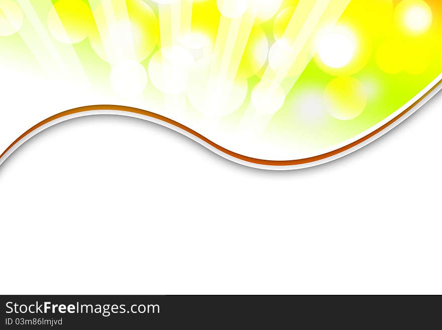 Abstract horizontal sun rays background