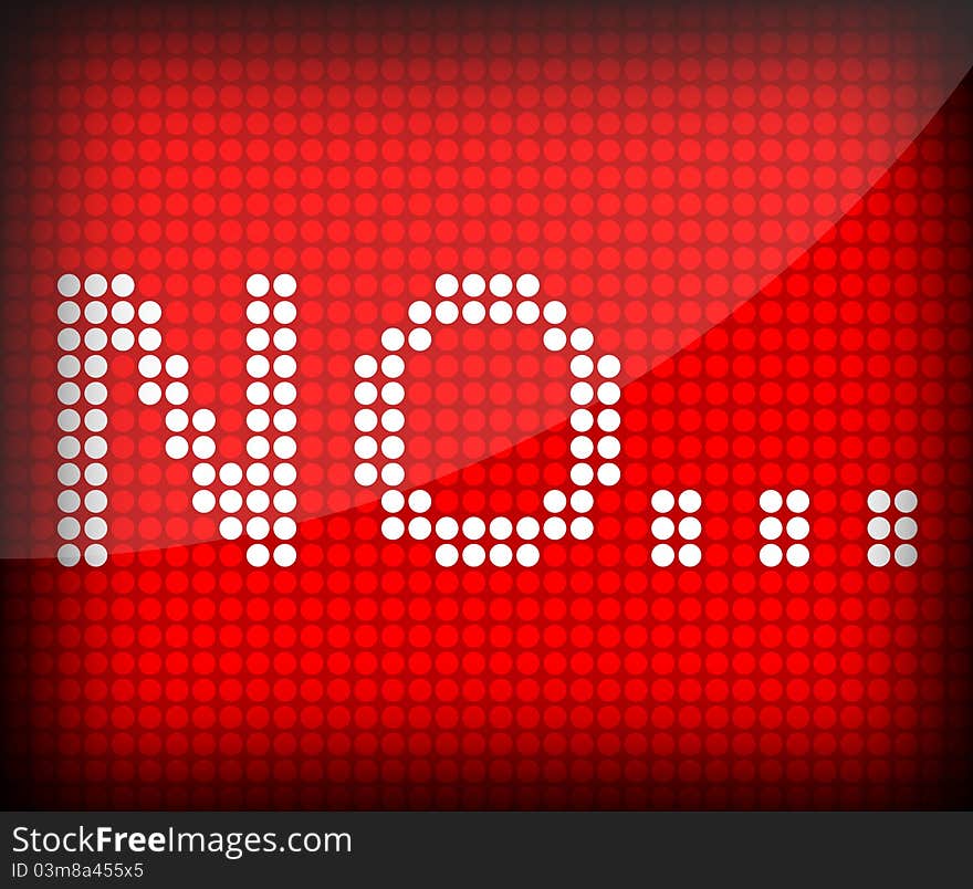 The word No... on a red background