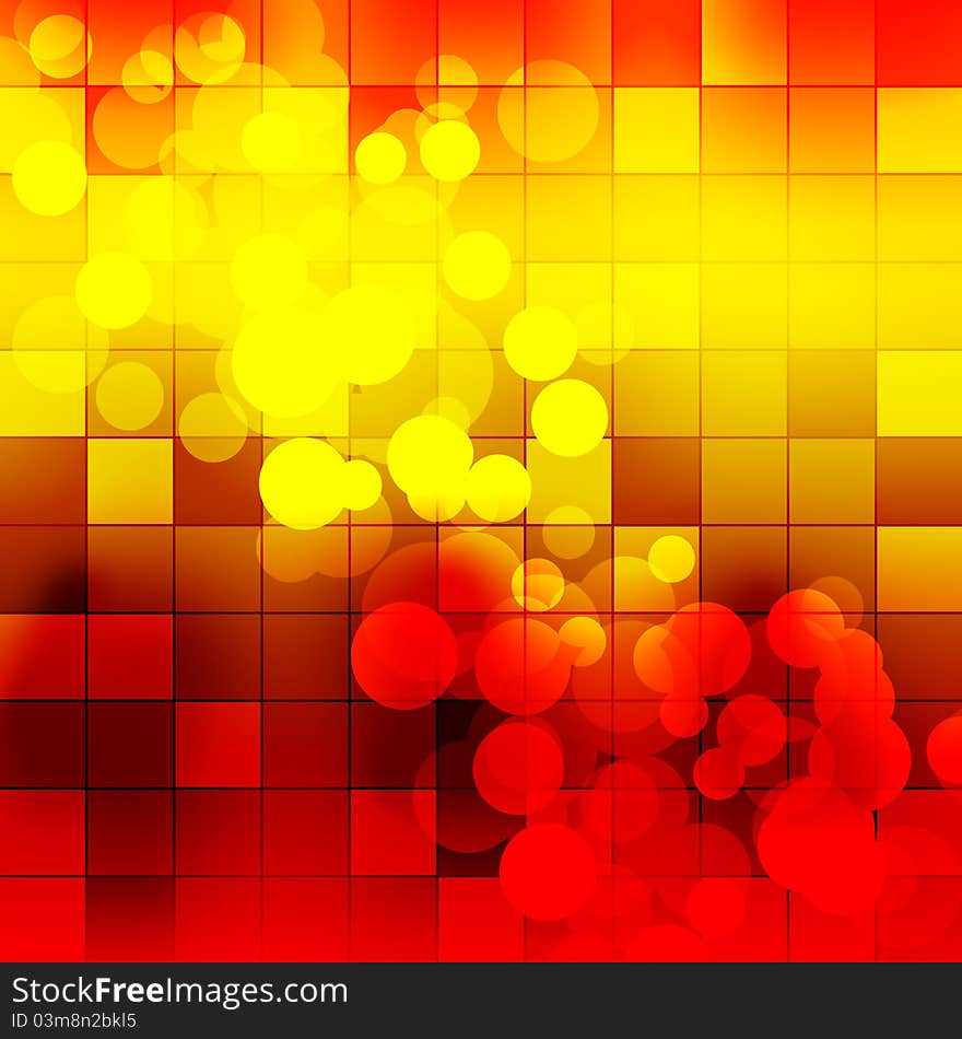 Tiled background with glowing spots