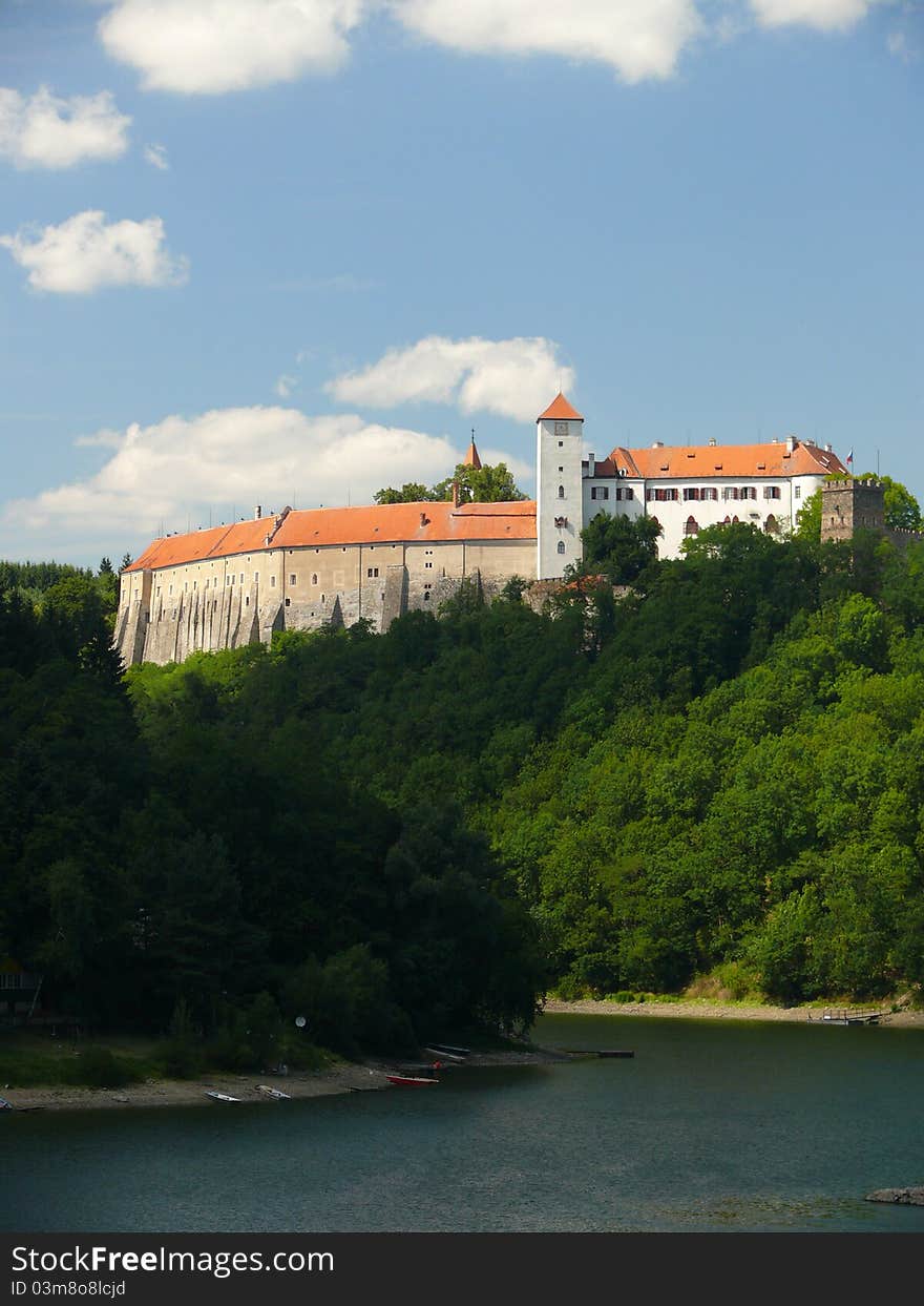 Castle Bitov above Vranov dam in Czech Republic