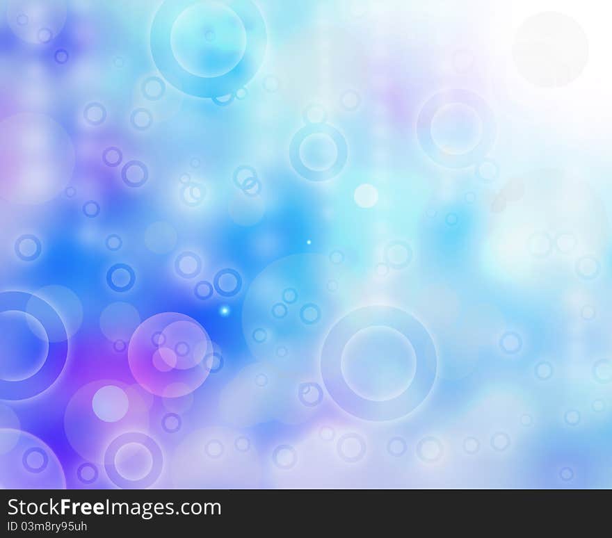 Abstract background with circles and waves