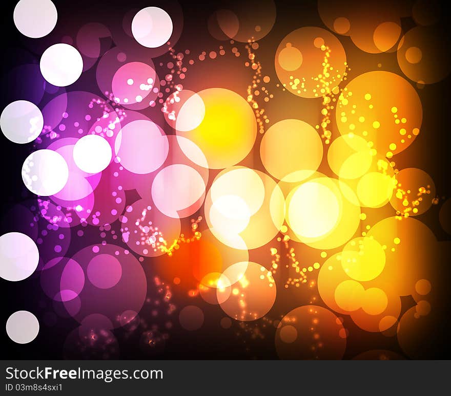 Colorful abstract background with glowing circles. Colorful abstract background with glowing circles