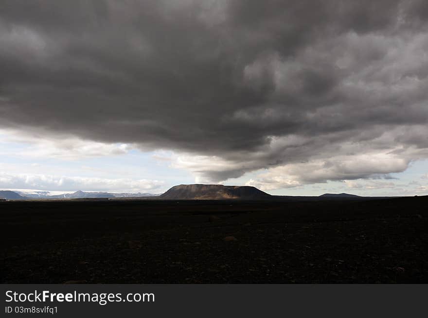 Landscape in the center off Iceland