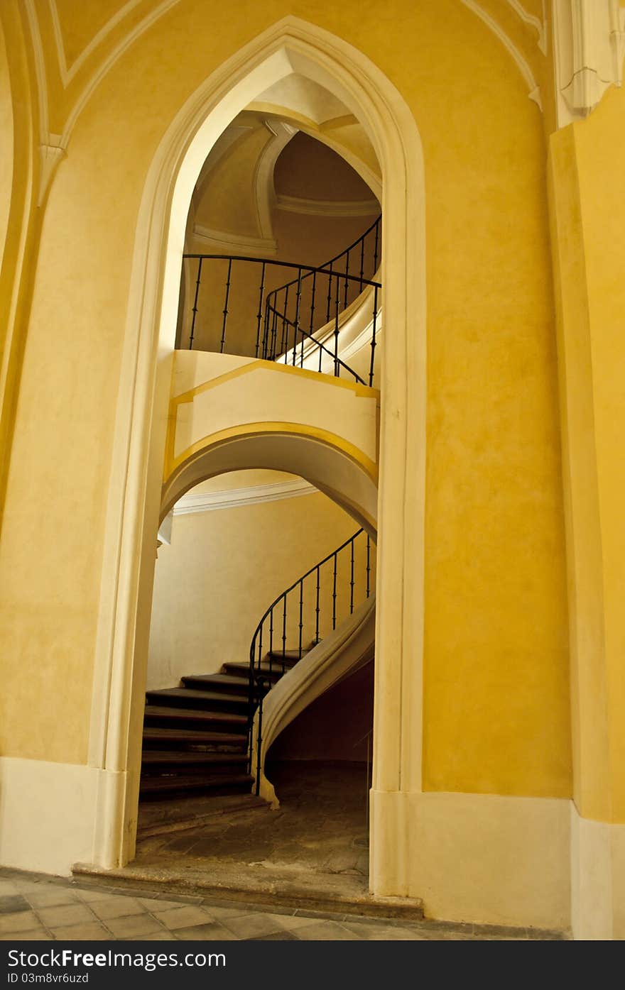 Nice staircase  in historic cathedral