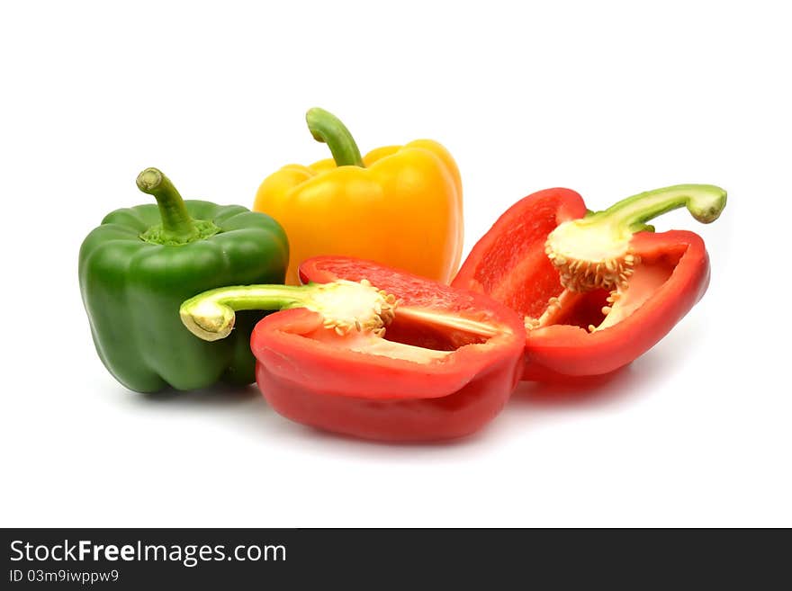 Fresh colorful paprika isolated