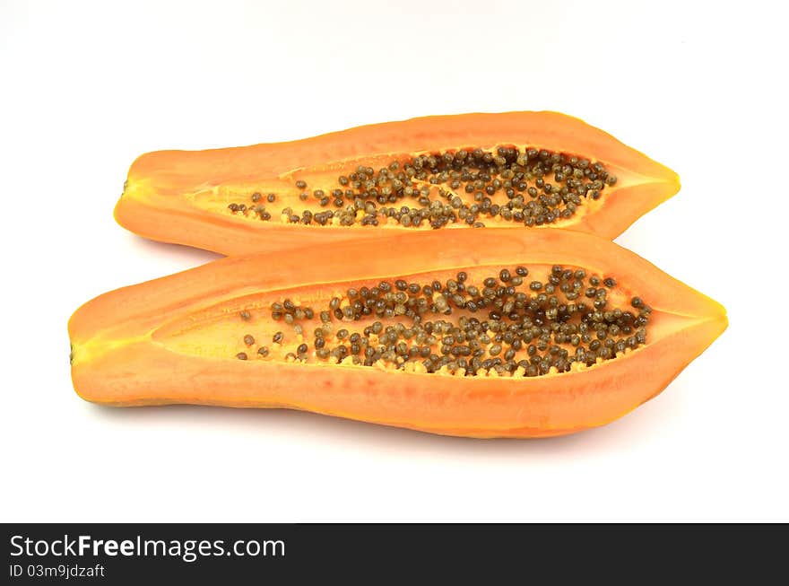 Papaya isolated