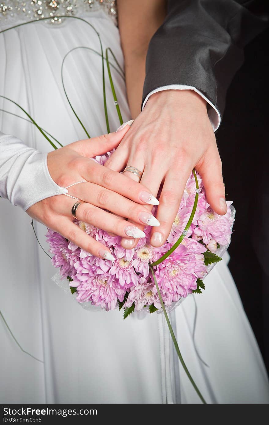 Bride And Groom Hands