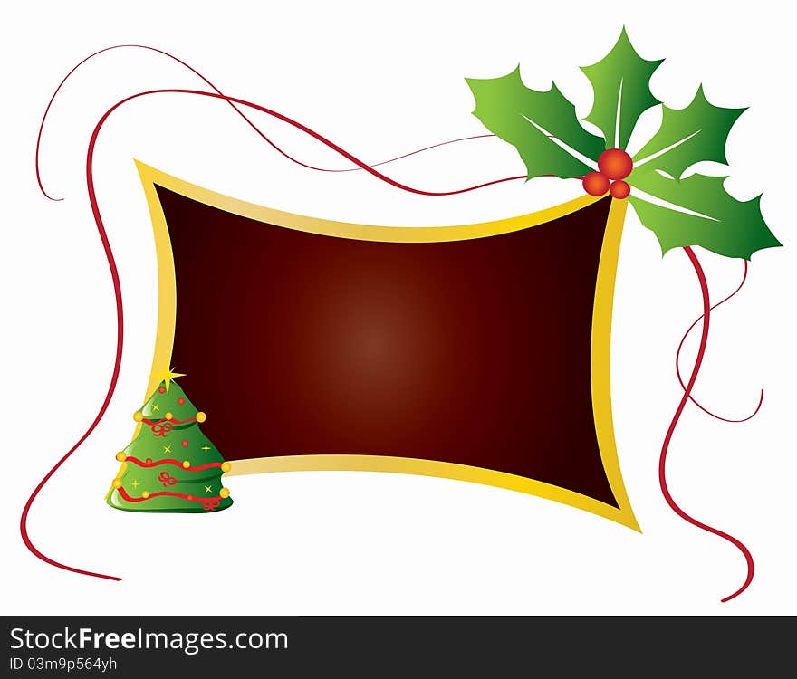 Christmas card frame gift background  illustration