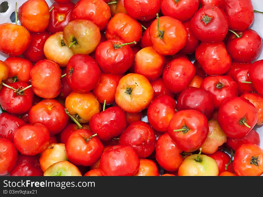 Sweet cherry fruit in basket. Sweet cherry fruit in basket