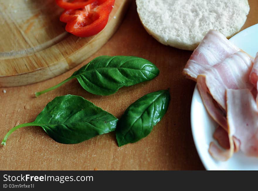 An image of food on a kitchen table