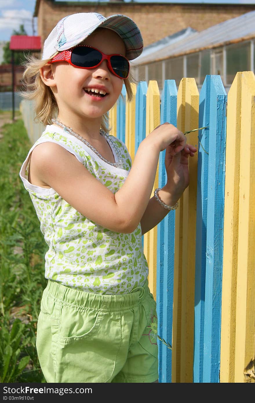 Smiling girl in summer