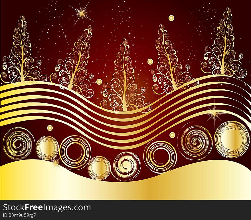 Christmas card frame gift background  illustration