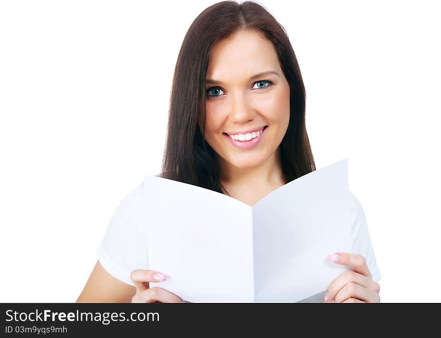 Cute young girl with a Valentine s card